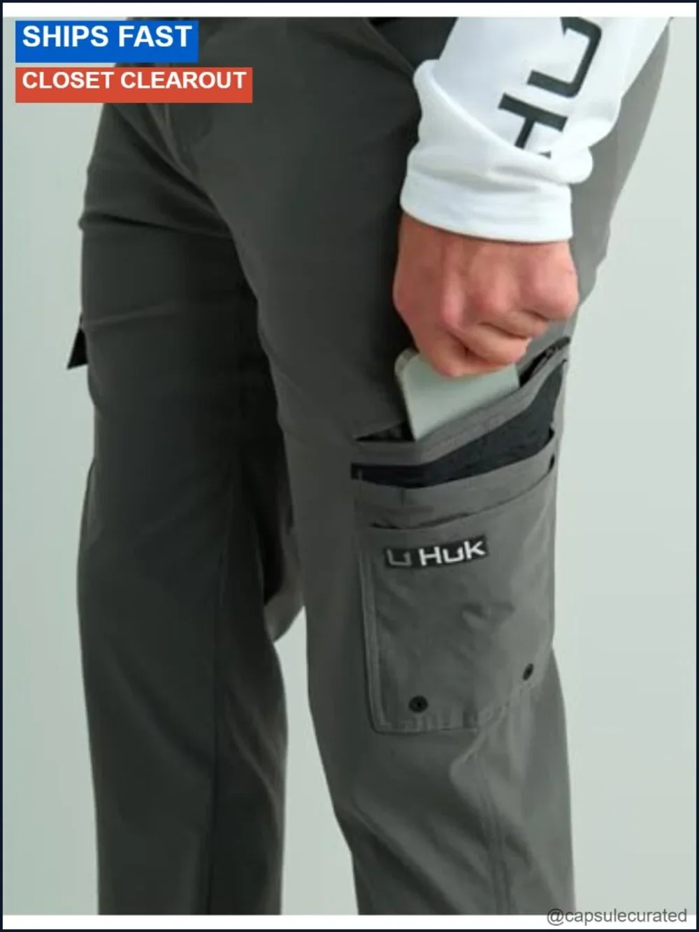 Performance Fishing Cargo Pants 95% Nylon 5% Spandex Men's